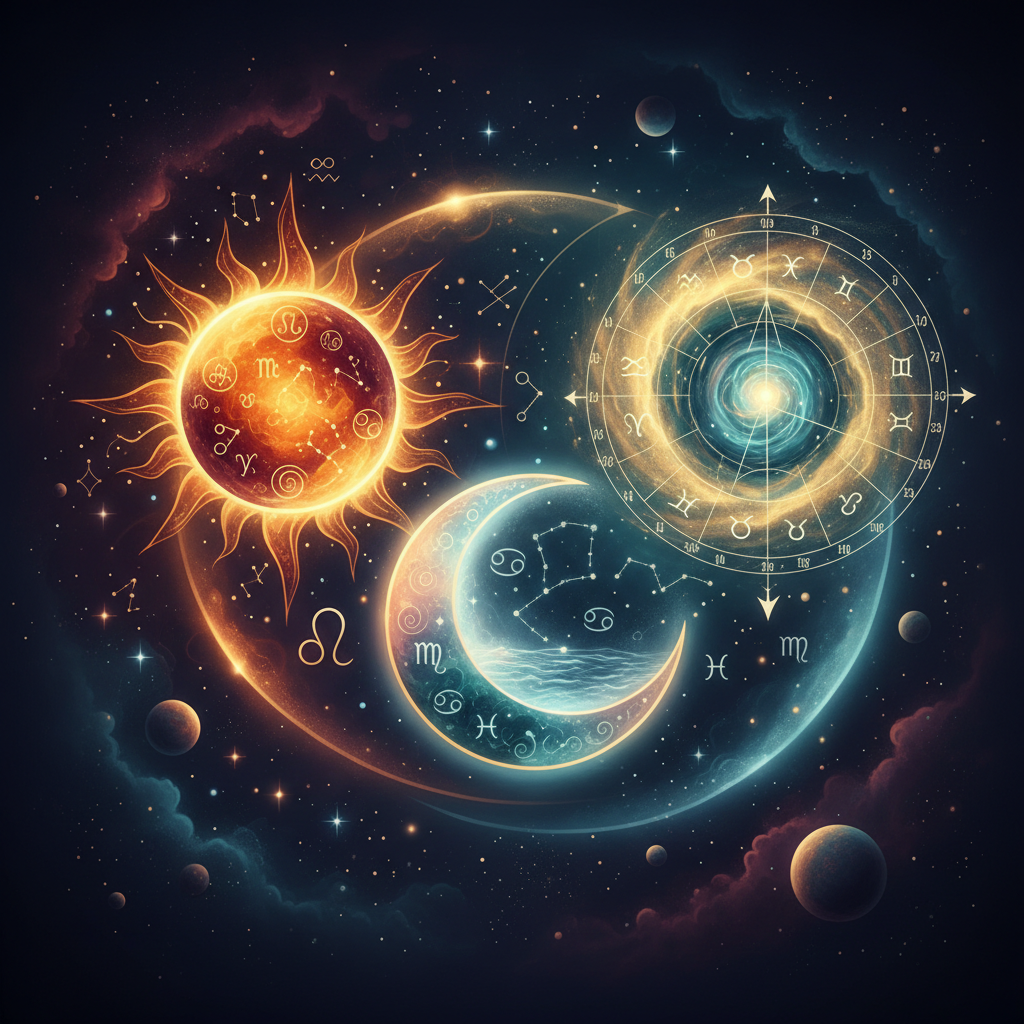 Sonnenzeichen vs. Mondzeichen vs. Aszendent